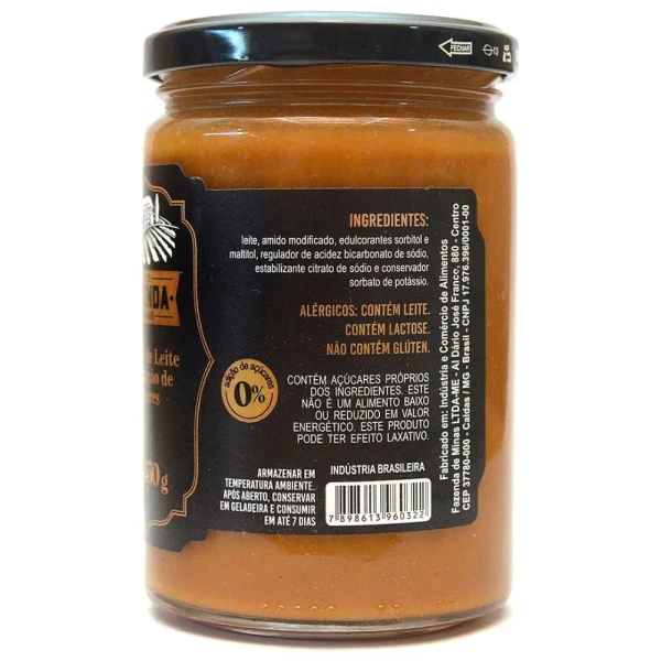 Doce de Leite Zero Açúcar Fazenda de Minas 430g