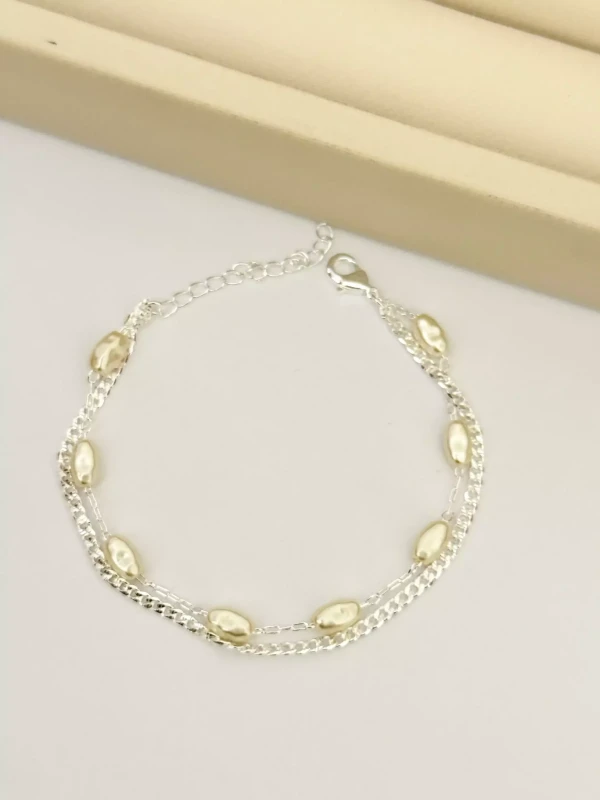 Pulseira Dupla Pérolas