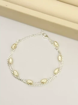 Pulseira Dupla Pérolas
