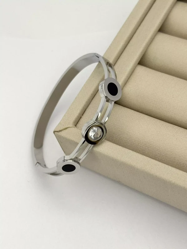 Pulseira Bracelete Inox Círculos