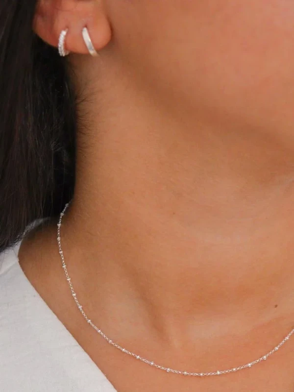 Choker Cadeadinho Bolinhas Fina
