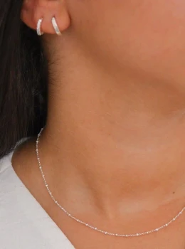 Choker Cadeadinho Bolinhas Fina