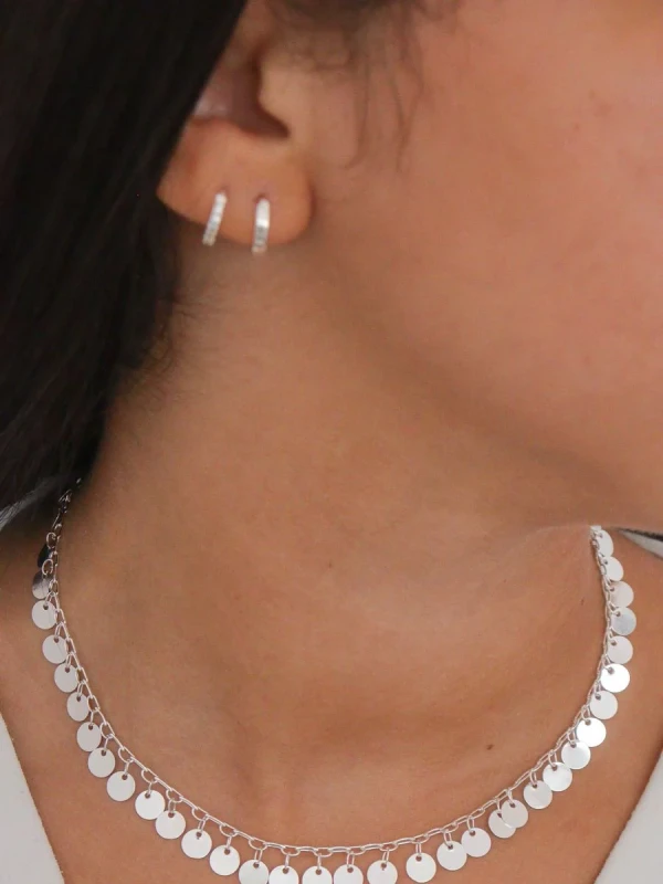 Choker medalhas Monalisa - Prata