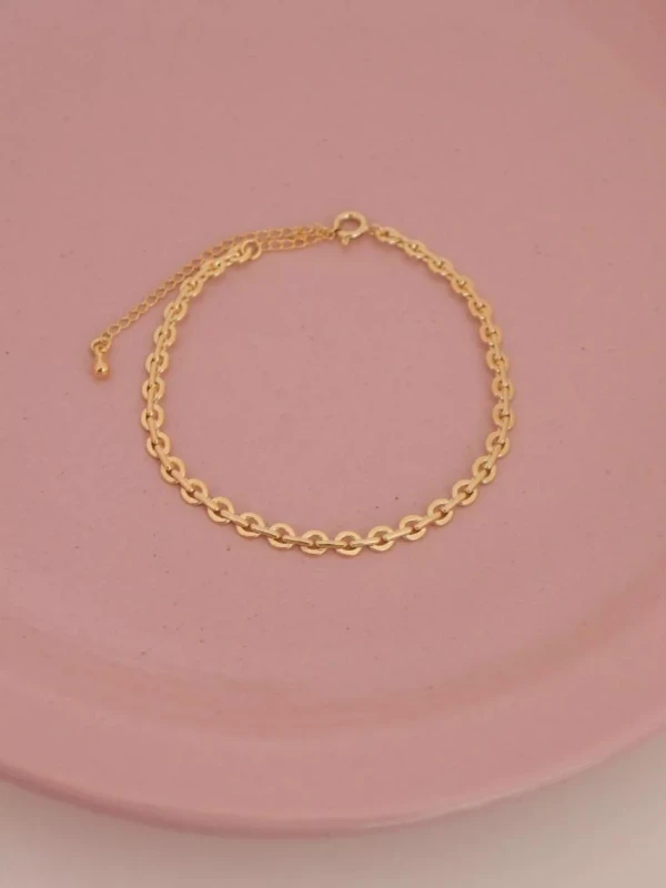 Pulseira Elos redondo chapeados- Ouro