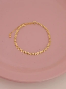 Pulseira Elos redondo chapeados- Ouro