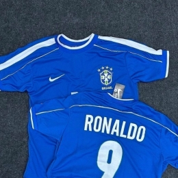 Camisa Seleção Brasileira Azul Retro Ronaldo 1998