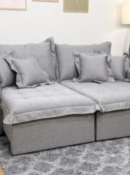 Sofá Cama Retrátil Reclinável Bolt 2.00m Mod.80