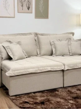 Sofá Cama Retrátil Reclinável Bolt 2.40m Mod.100