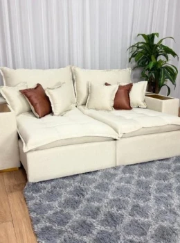 Sofá Cama Retrátil Reclinável Gabriella 2,50m