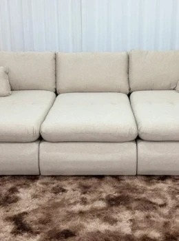 Sofá Cama Retrátil Reclinável Amaranto 2.70m 3 Modulos 80 – Innove