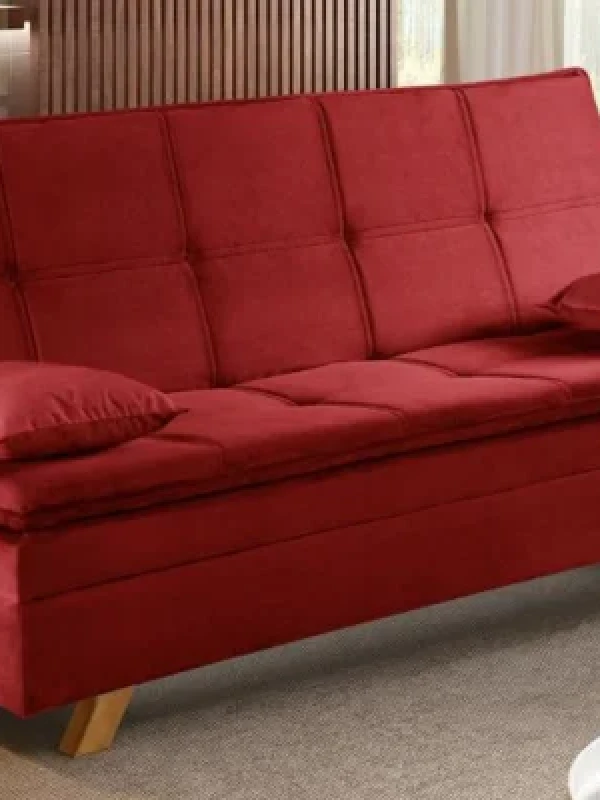 SOFÁ CAMA PREMIUM 1.90 C/ 02 ALMOFADAS DECORATIVAS