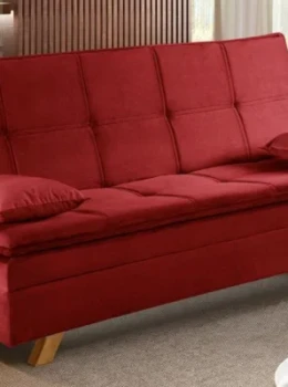 SOFÁ CAMA PREMIUM 1.90 C/ 02 ALMOFADAS DECORATIVAS