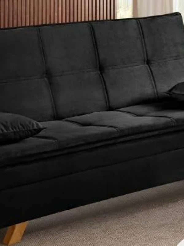 SOFÁ CAMA PREMIUM 1.90 C/ 02 ALMOFADAS DECORATIVAS