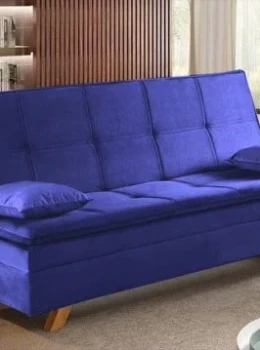 SOFÁ CAMA PREMIUM 1.90 C/ 02 ALMOFADAS DECORATIVAS