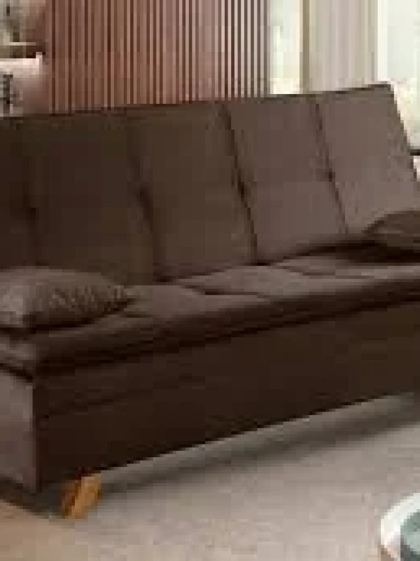 SOFÁ CAMA PREMIUM 1.90 C/ 02 ALMOFADAS DECORATIVAS