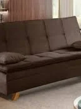 SOFÁ CAMA PREMIUM 1.90 C/ 02 ALMOFADAS DECORATIVAS