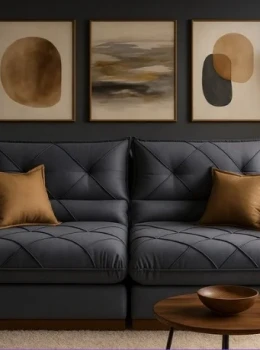 SOFÁ GRAN BELLO PLUS 2.50 RETRÁTIL E RECLINÁVEL – MOLAS ENSACADAS E 04 ALMOFADAS