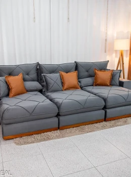 SOFÁ GRAN BELLO PLUS 320 RETRÁTIL E RECLINÁVEL – MOLAS ENSACADAS E 06 ALMOFADAS