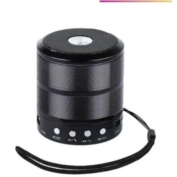 Caixa de Som Bluetooth Minispeaker WS-887 Preto Portátil 5W