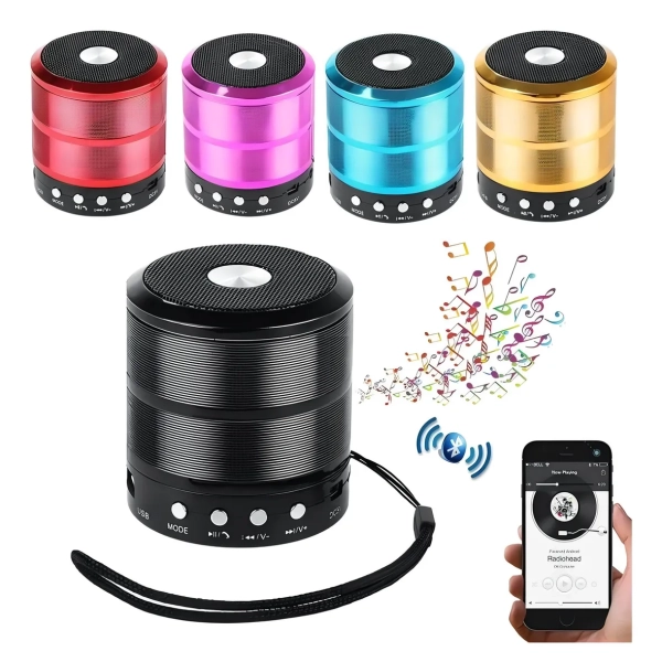 Caixa de Som Bluetooth Minispeaker WS-887 Preto Portátil 5W