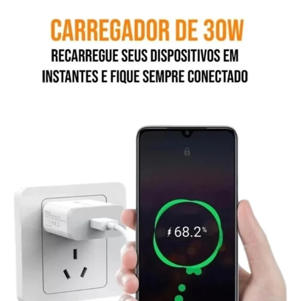 CARREGADOR TIPO C TURBO 30W