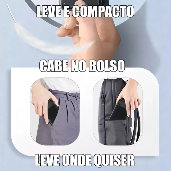 Carregador Portátil 10.000mah Adaptador 3 Entradas