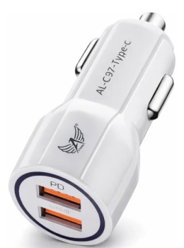 Carregador Veicular 2 Usb Ltomex Al-c97-c 5.1a 2em1 Branco Branco