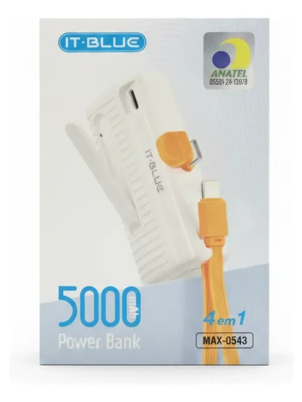 Carregador Portátil IPHONE x TIPO C 5000mah