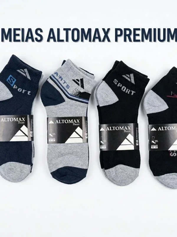 MEIAS MASCULINA KIT COM 3 OU 6 PARES