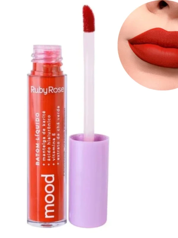 Batom Líquido Mood - Ruby Rose Ácido Hialurônico e Karite