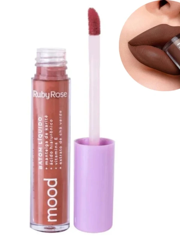 Batom Líquido Mood - Ruby Rose Ácido Hialurônico e Karite