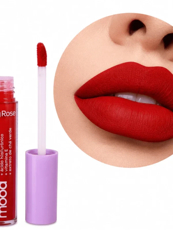 Batom Líquido Mood - Ruby Rose Ácido Hialurônico e Karite
