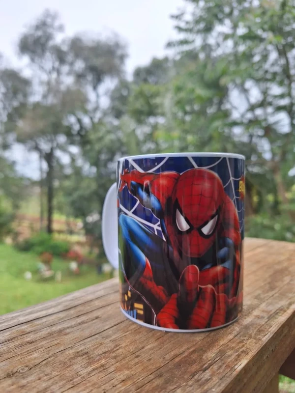 Caneca Personalizada Homem-Aranha — Branca de Porcelana