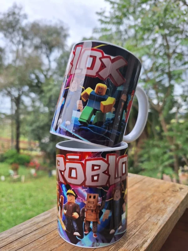 Caneca Personalizada Gamer – Roblox e Minecraft
