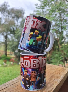 Caneca Personalizada Gamer – Roblox e Minecraft