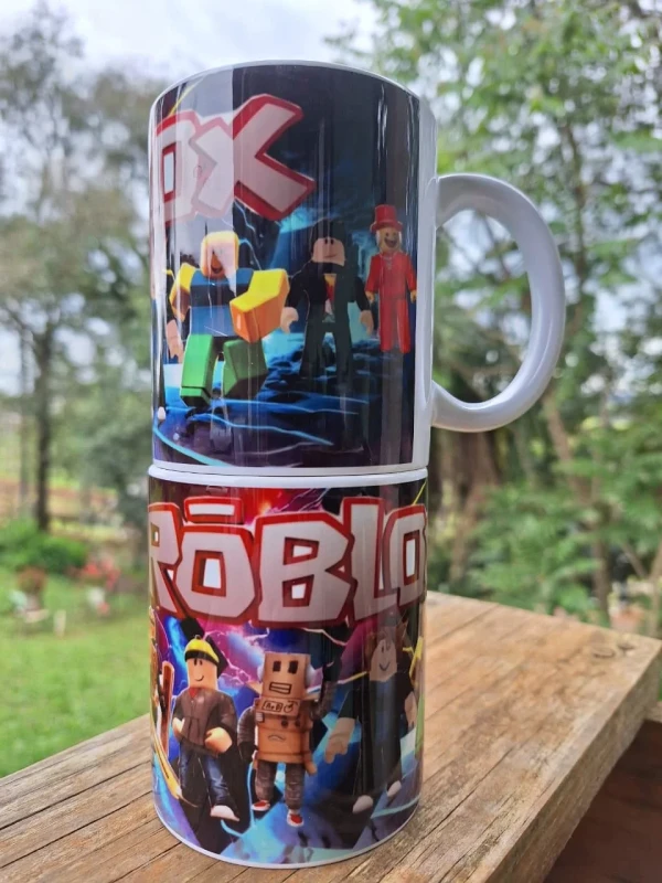 Caneca Personalizada Gamer – Roblox e Minecraft
