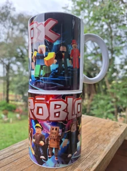 Caneca Personalizada Gamer – Roblox e Minecraft