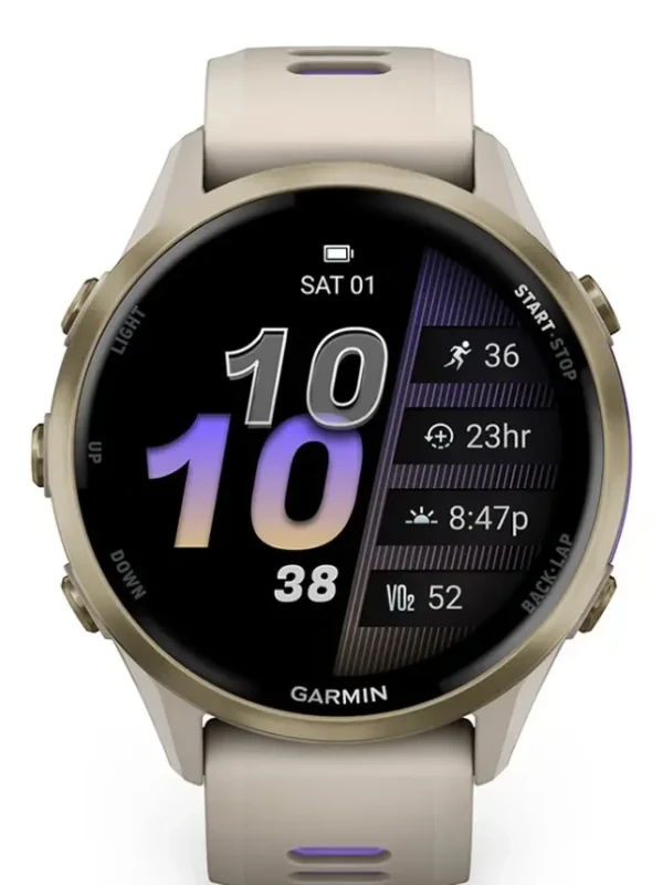 Relógio Garmin Forerunner 970 47mm Soft Gold