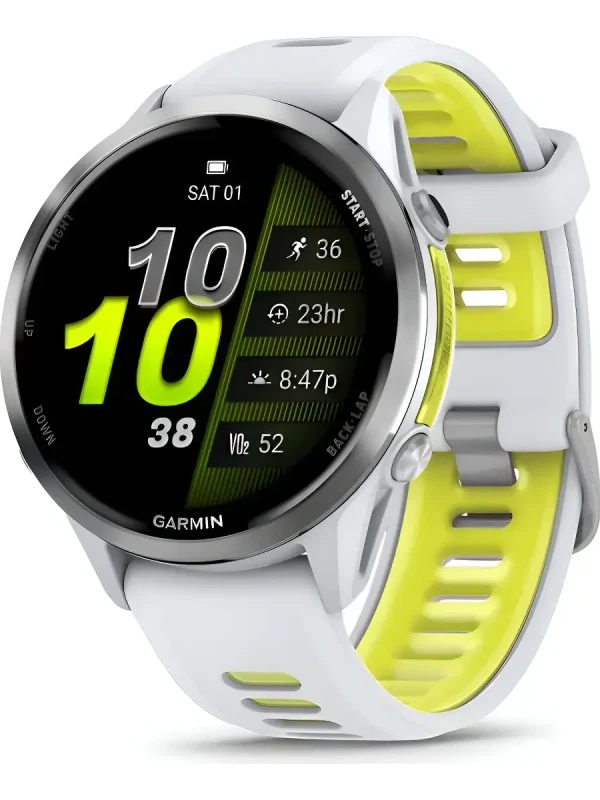 Relógio Garmin Forerunner 970 47mm Branco/Amarelo