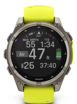 Relógio Garmin Fênix 8 Sapphire Solar Titânio 47mm Yellow