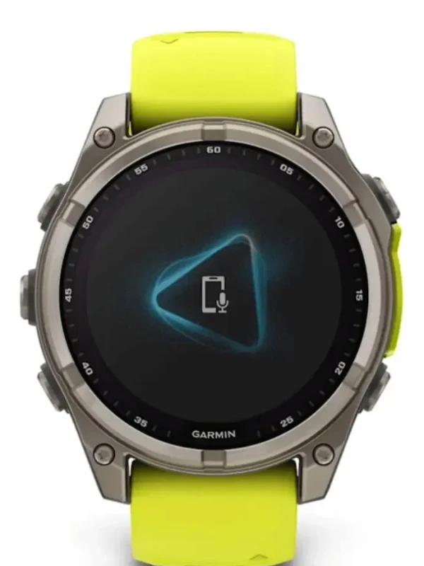 Relógio Garmin Fênix 8 Sapphire Solar Titânio 47mm Yellow