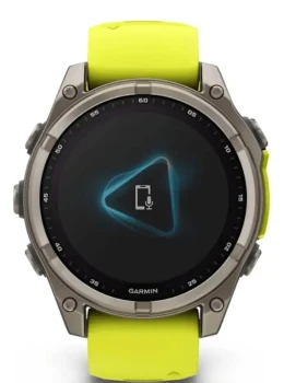 Relógio Garmin Fênix 8 Sapphire Solar Titânio 47mm Yellow