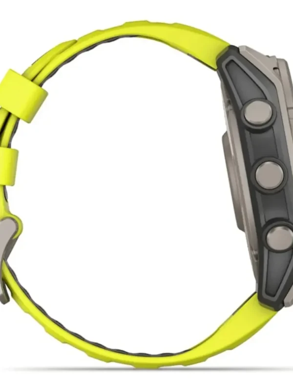 Relógio Garmin Fênix 8 Sapphire Solar Titânio 51mm Yellow