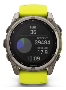 Relógio Garmin Fênix 8 Sapphire Solar Titânio 51mm Yellow