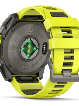 Relógio Garmin Fênix 8 Sapphire Solar Titânio 51mm Yellow