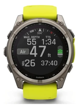 Relógio Garmin Fênix 8 Sapphire Solar Titânio 51mm Yellow