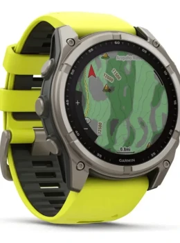 Relógio Garmin Fênix 8 Sapphire Solar Titânio 51mm Yellow