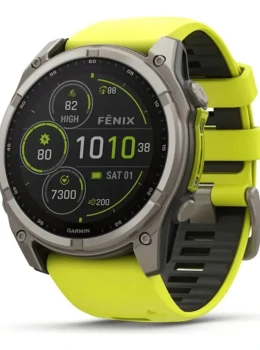 Relógio Garmin Fênix 8 Sapphire Solar Titânio 51mm Yellow