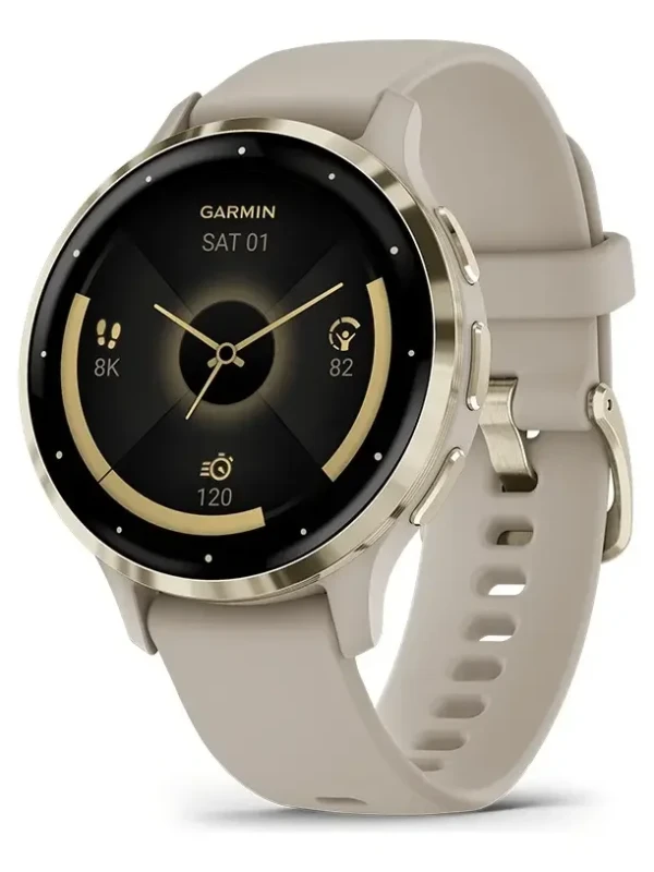 Relógio Garmin Venu 3s Cinza Dourado 41mm