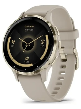 Relógio Garmin Venu 3s Cinza Dourado 41mm